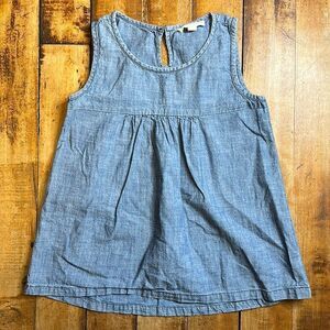 Tucker and Tate sleeveless shirt size 7 babydoll tank top cotton jean top